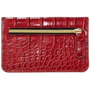 B-Low The Belt red faux Croc Card Case new sealed